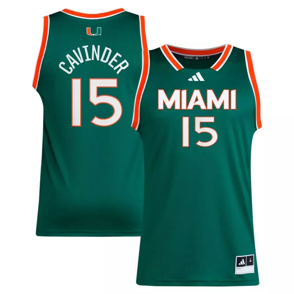Hanna Cavinder Miami Hurricanes Green Replica Basketball Jersey | Adidas Fan Gear for Game Day | For Men, Women & Youth