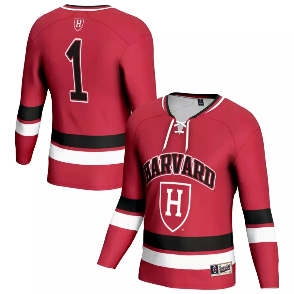 Custom Harvard Crimson  Gameday Greats Lightweight Hockey Team Fashion Jersey – Red