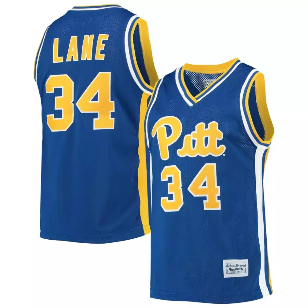 Custom Pitt Panthers  Retro Brand Jerome Lane Original Alumni Commemorative Classic Basketball Royal Stitched Jersey – Blue