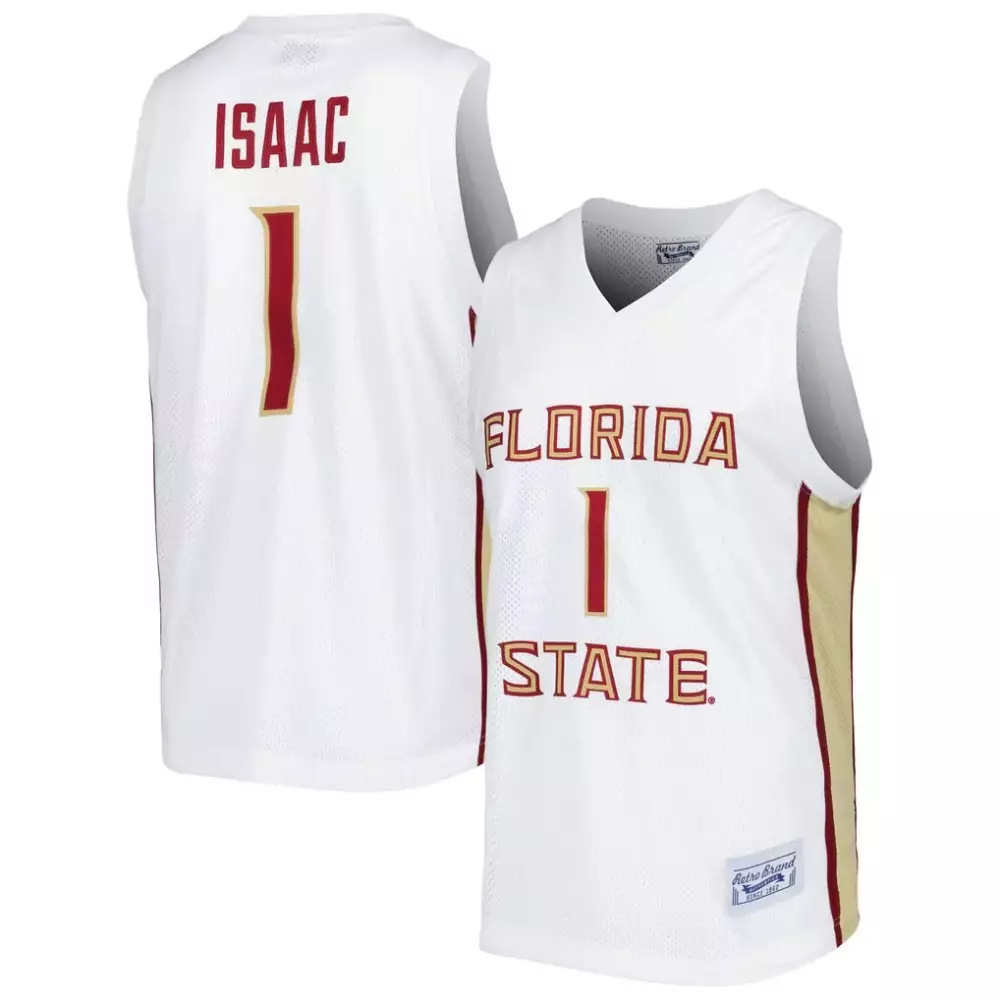 Jonathan Isaac Florida State Seminoles Original Retro Brand Alumni Commemorative Replica Basketball Jersey | White | Fan Gear for All | For Men, Women & Youth