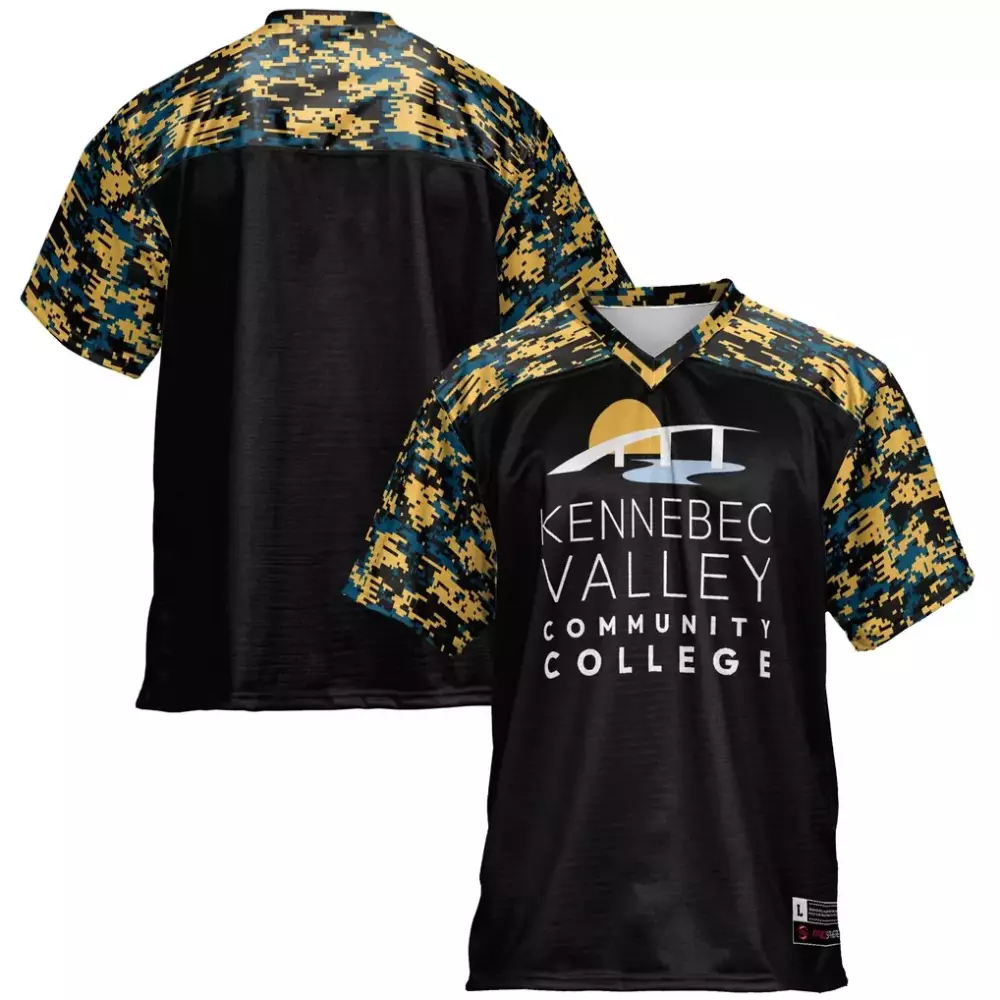 Customizable Kennebec Valley Community College  Gameday Greats Football Football Jersey – Black
