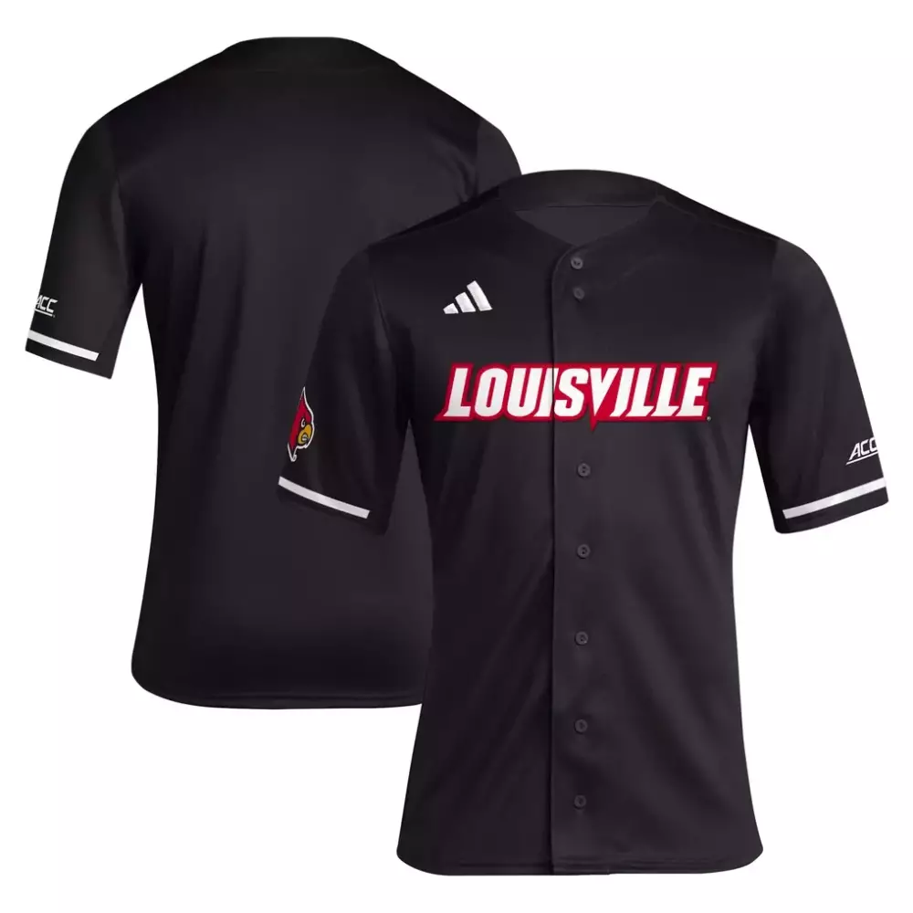 Louisville Cardinals Adidas Replica Baseball Jersey | Black Design | Fan Gear for Men, Women & Youth