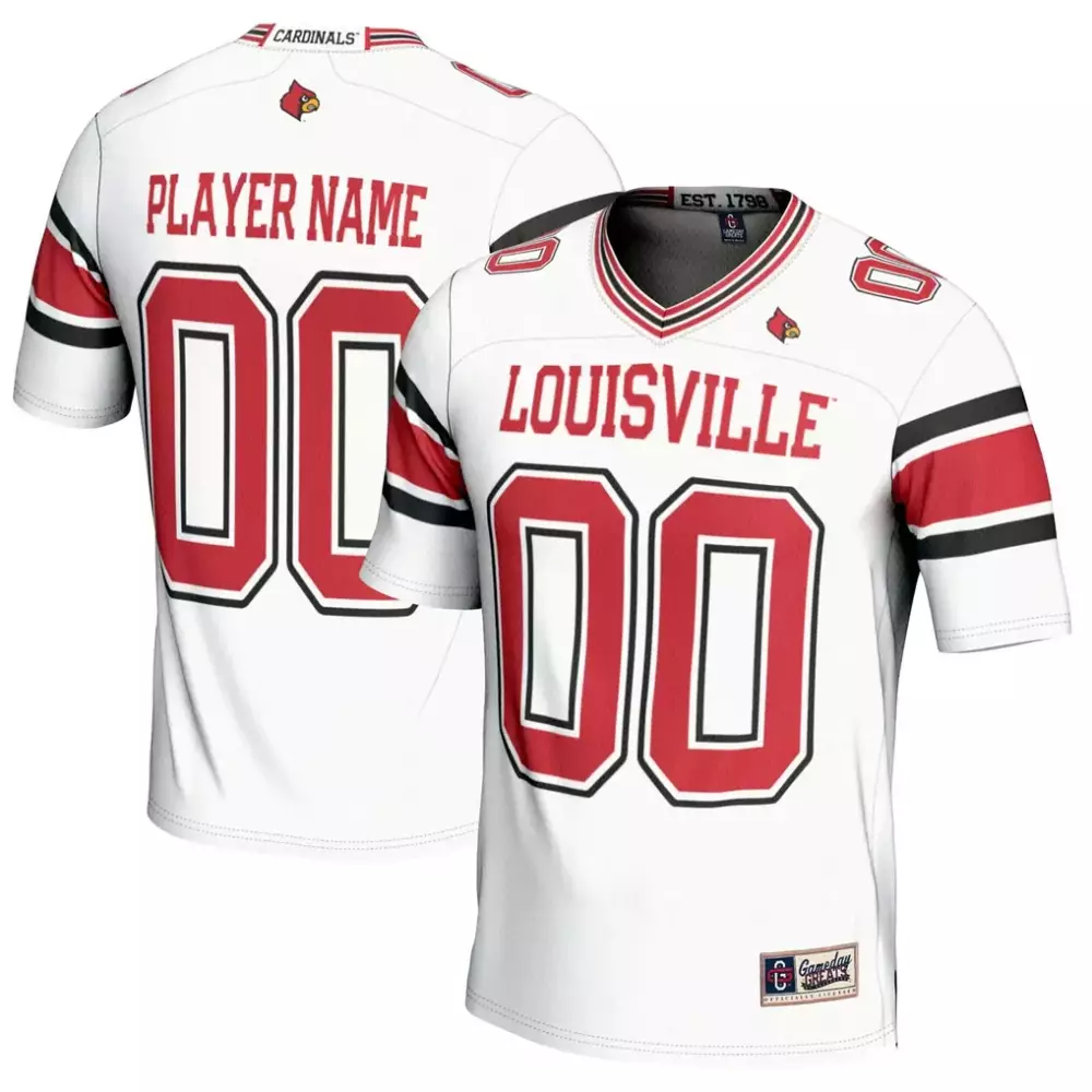 Louisville Cardinals Gameday Greats NIL Pick a Player Football Jersey | White Style | Fan Gear for Game Day | For Men, Women & Youth