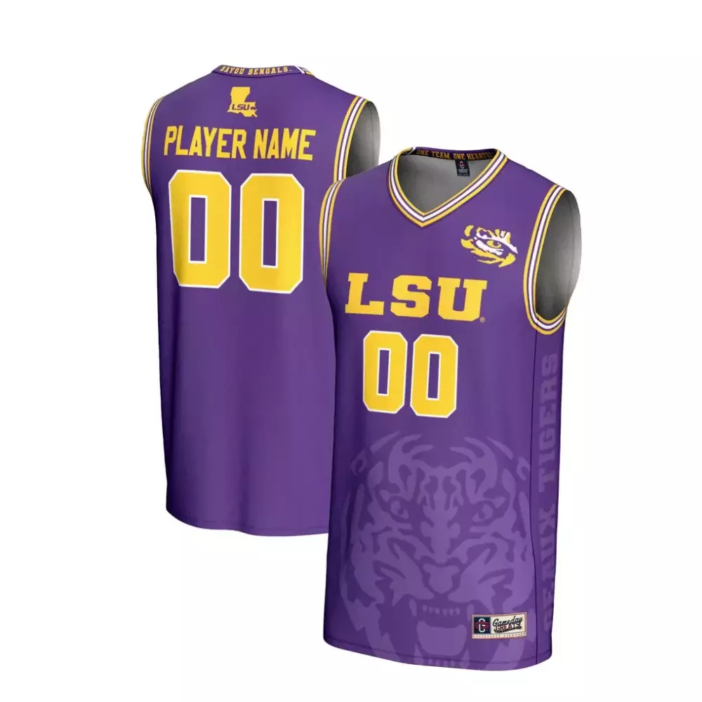 LSU Tigers Gameday Greats NIL Pick a Player Men's Basketball Icon Print Lightweight Jersey | Purple | Fan Gear for Men, Women & Youth