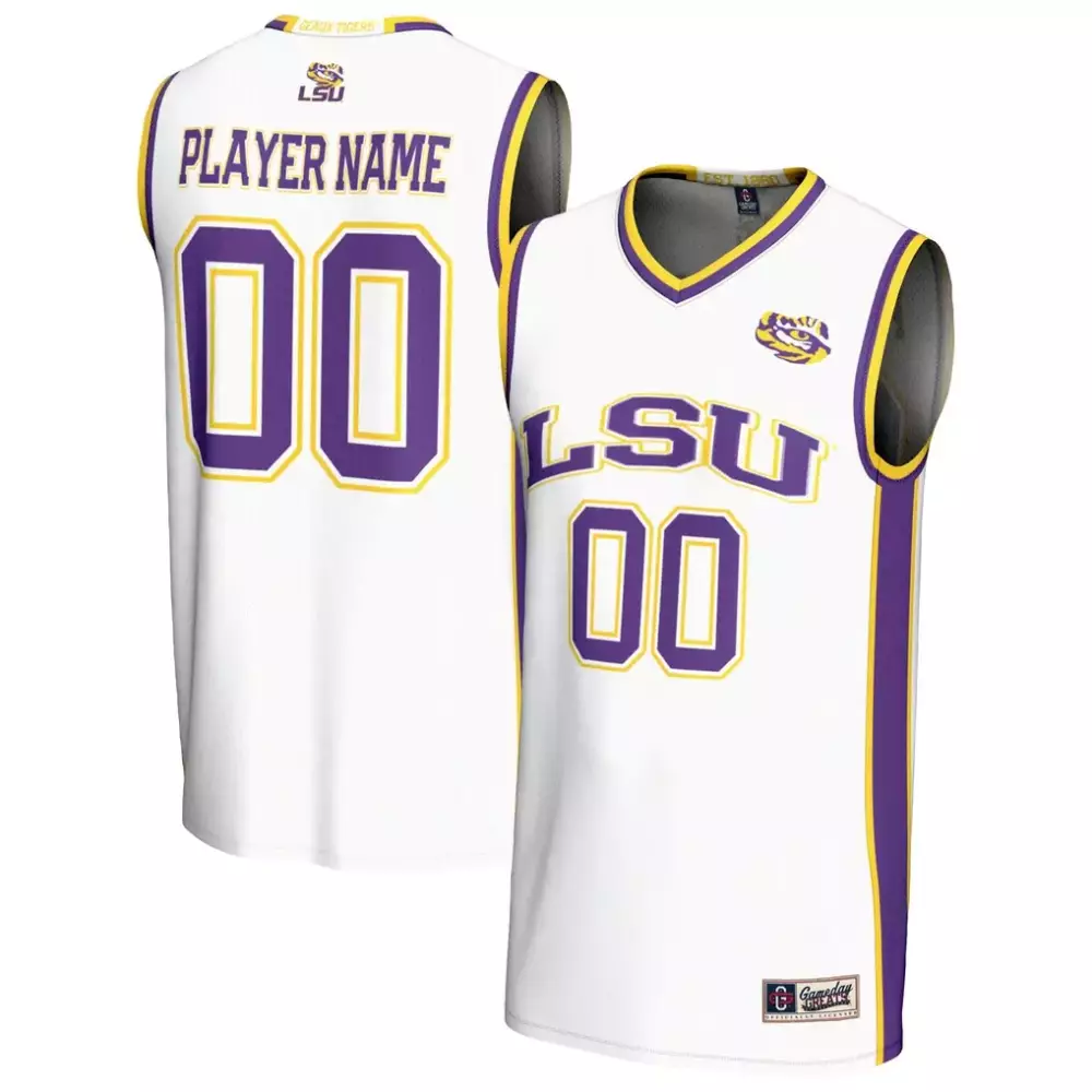 LSU Tigers Gameday Greats Youth NIL Pick a Player Lightweight Men's Basketball Jersey | White | Game Day Outfit for Men, Women & Youth