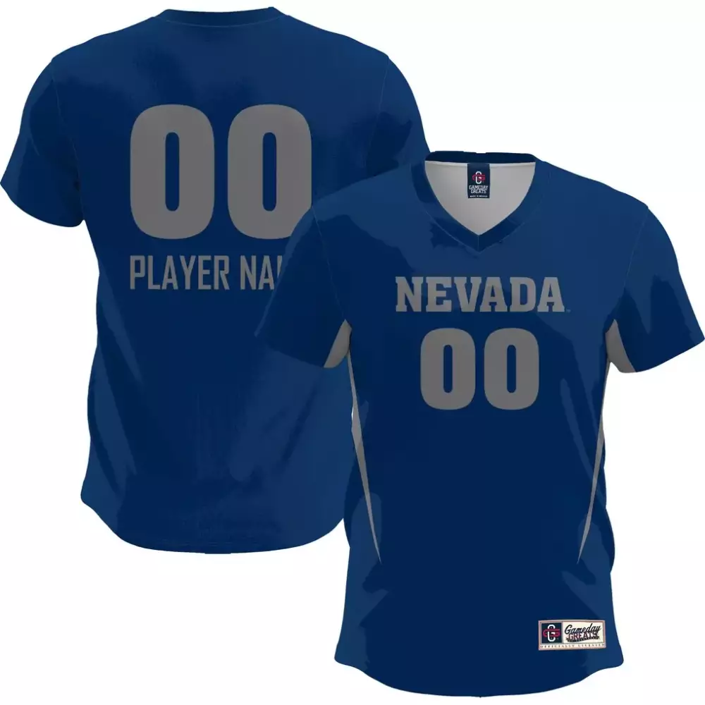 Custom Nevada  Wolf Pack Gameday Greats Lightweight Nil Pick Player Soccer Navy Standard Jersey – Blue