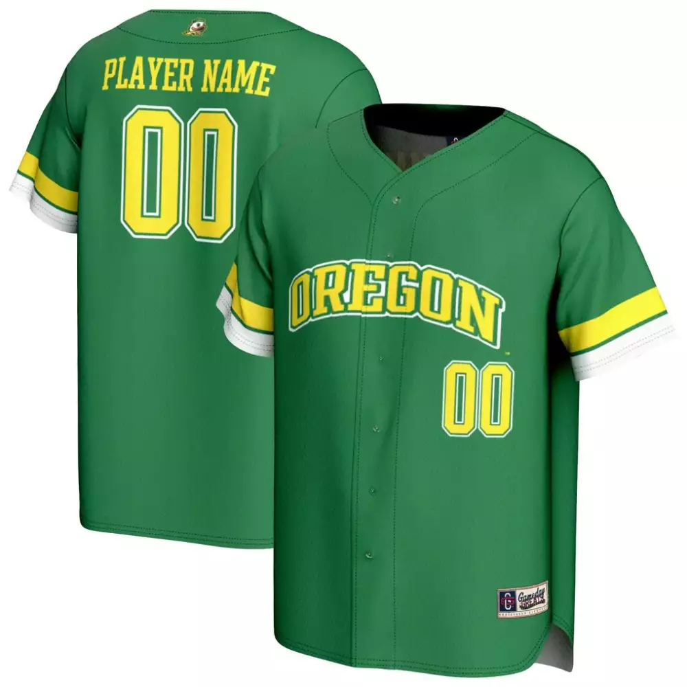 Oregon Ducks Gameday Greats Unisex Personalized Collegiate Baseball Fashion Jersey | Green | Gift Idea for Men, Women & Youth