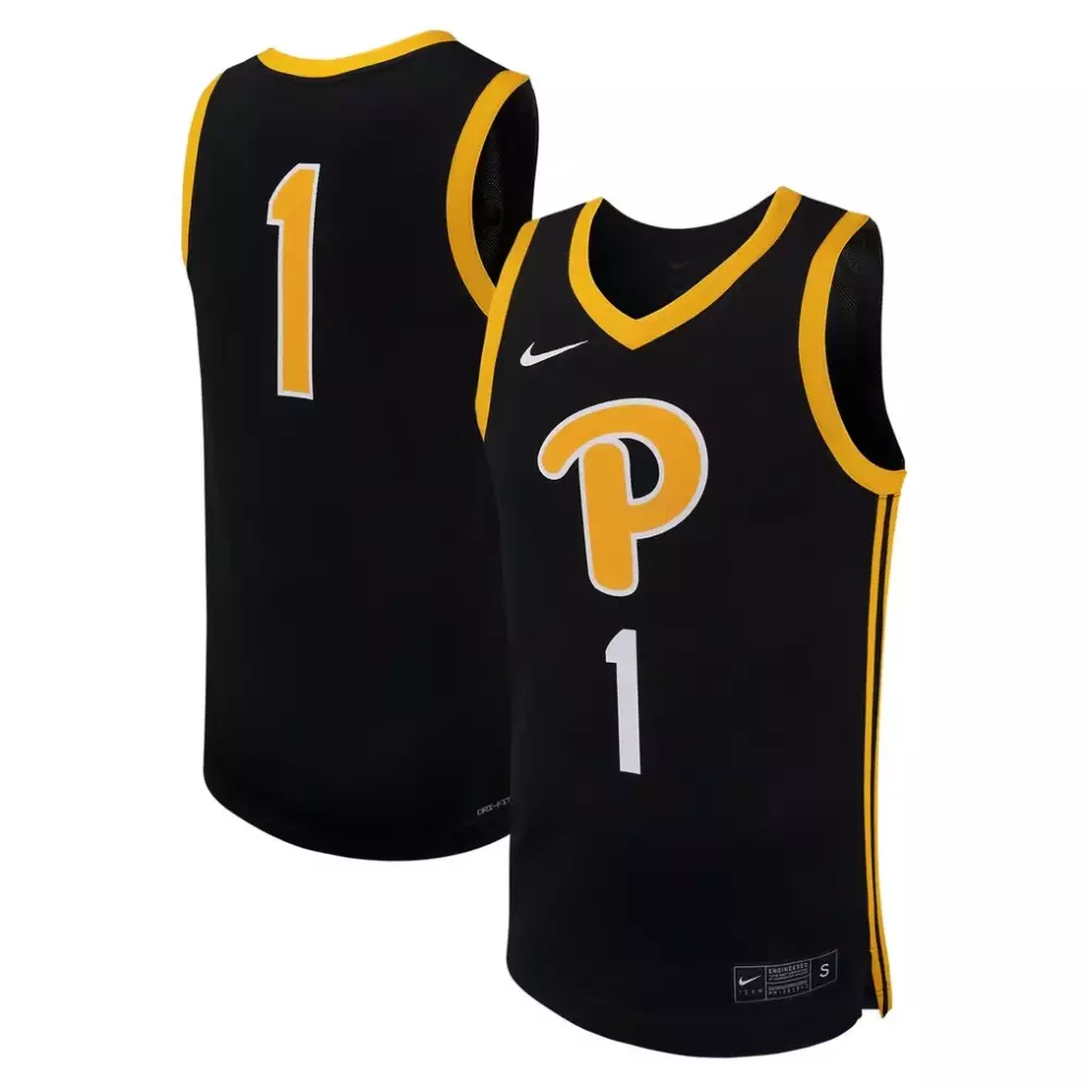 Custom Pitt Panthers  Replica Basketball Stitched Jersey – Black