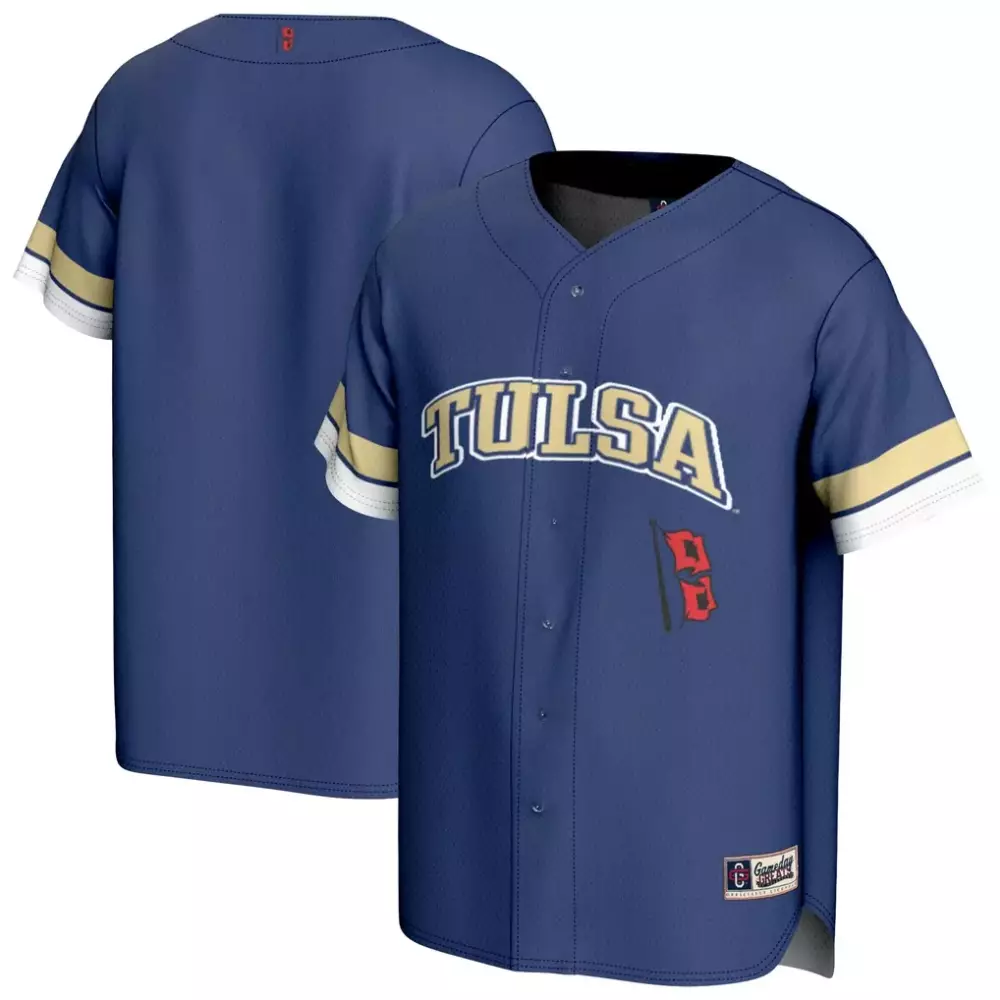 Custom Tulsa  Gameday Brewer Golden Hurricane Greats Baseball Royal Jersey – Blue