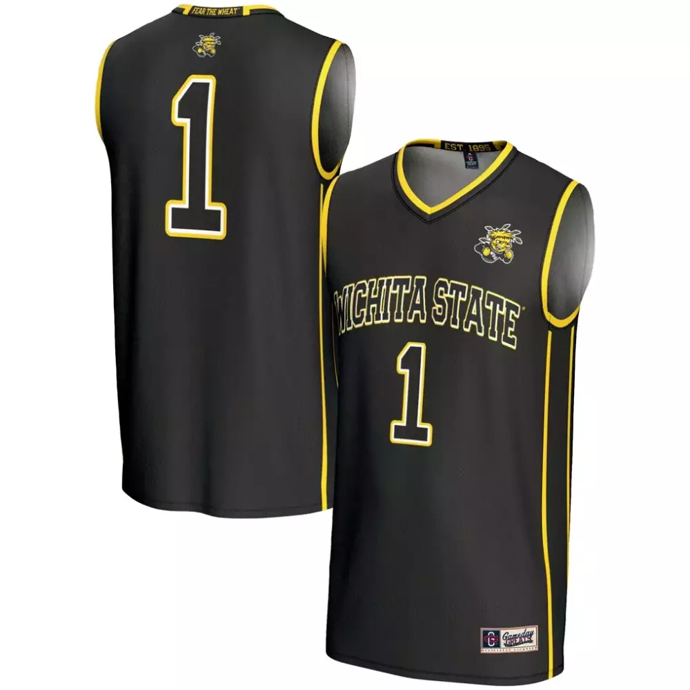 Custom Wichita State  Shockers Gameday Greats 1 Basketball Jersey – Black