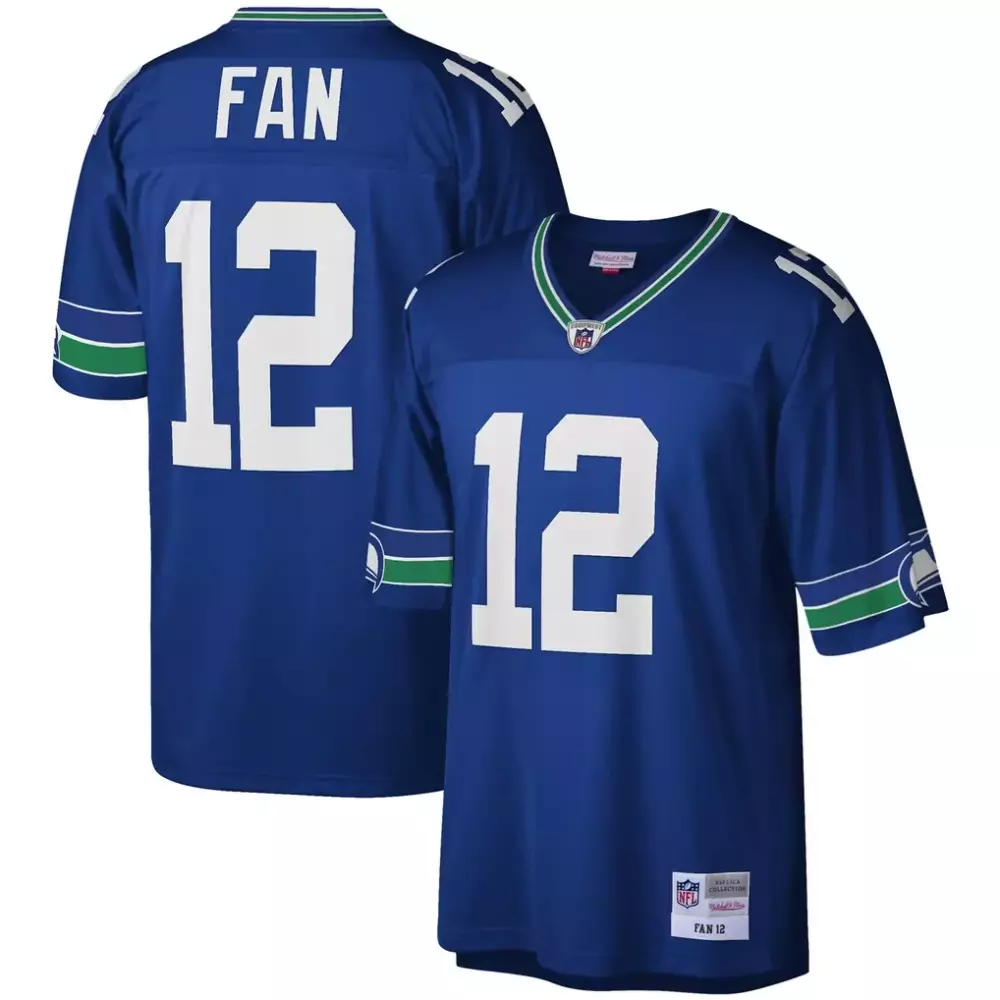 Seattle Seahawks 12s Mitchell & Ness Legacy Replica Jersey | Royal | Fan Gear for Game Day | For Men, Women & Youth