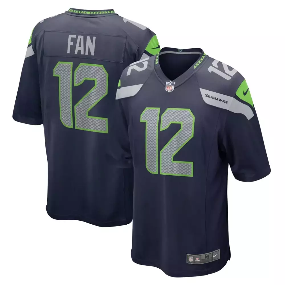 Seattle Seahawks 12s Nike Game Team Jersey | College Navy | Fan Gear for All Ages | For Men, Women & Youth