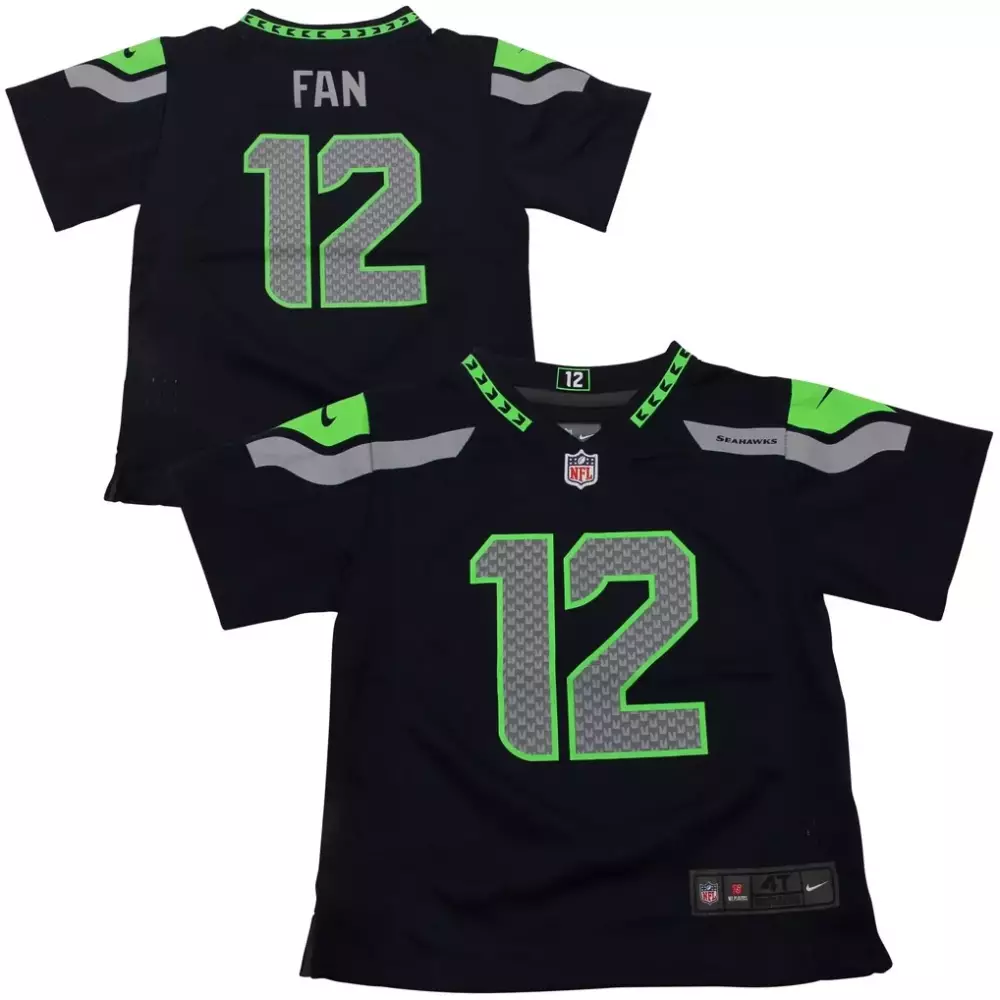 Seattle Seahawks 12s Nike Toddler Game Jersey | Navy | Cute Fan Gear for Little Ones | For Men, Women & Youth