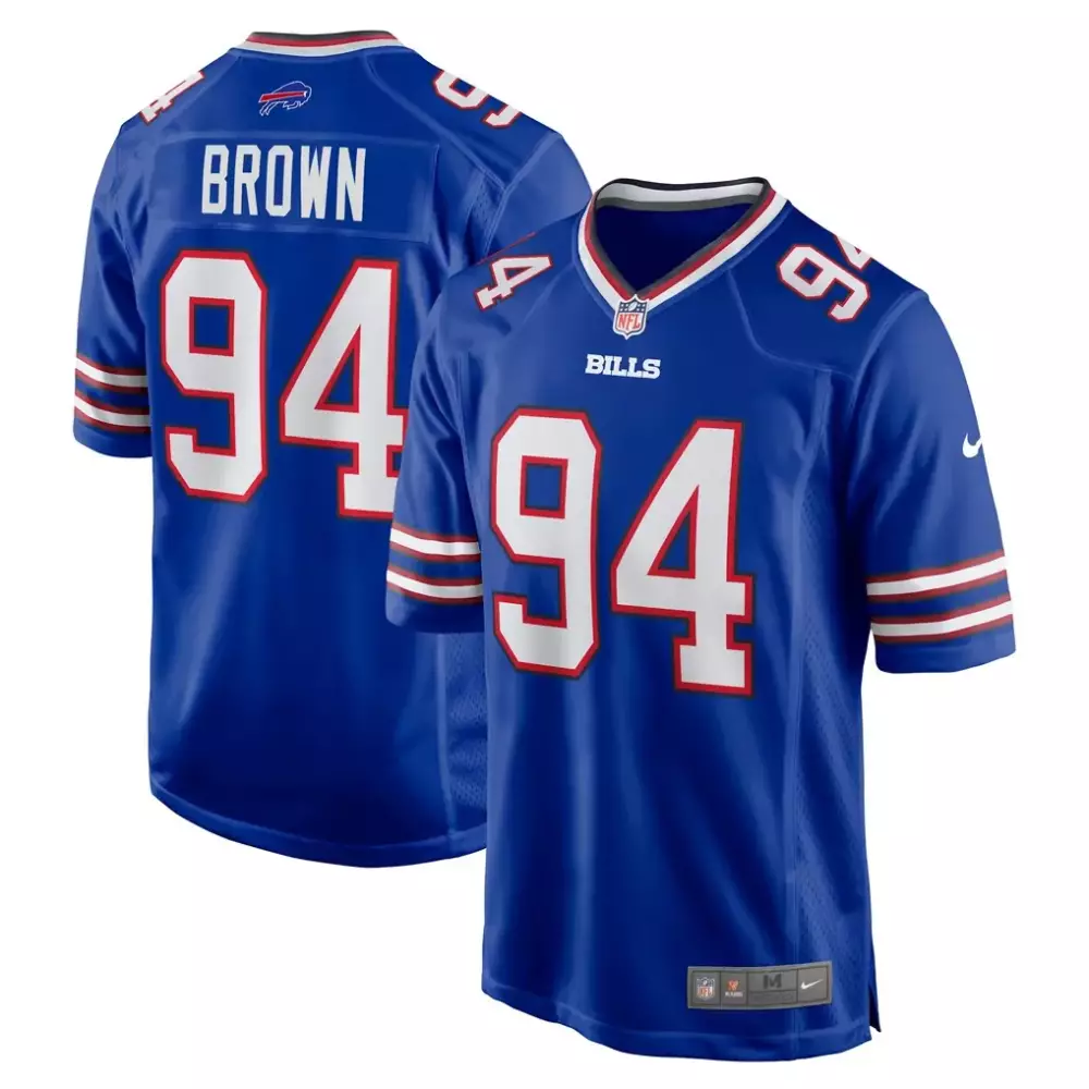 Andrew Brown Buffalo Bills Nike Game Jersey | Royal Color | Fan Gear for Game Day | For Men, Women & Youth
