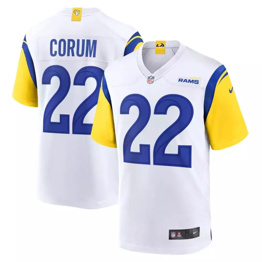 Blake Corum Los Angeles Rams Nike Game Jersey | White Color | Essential Fan Gear for Game Day | For Men, Women & Youth