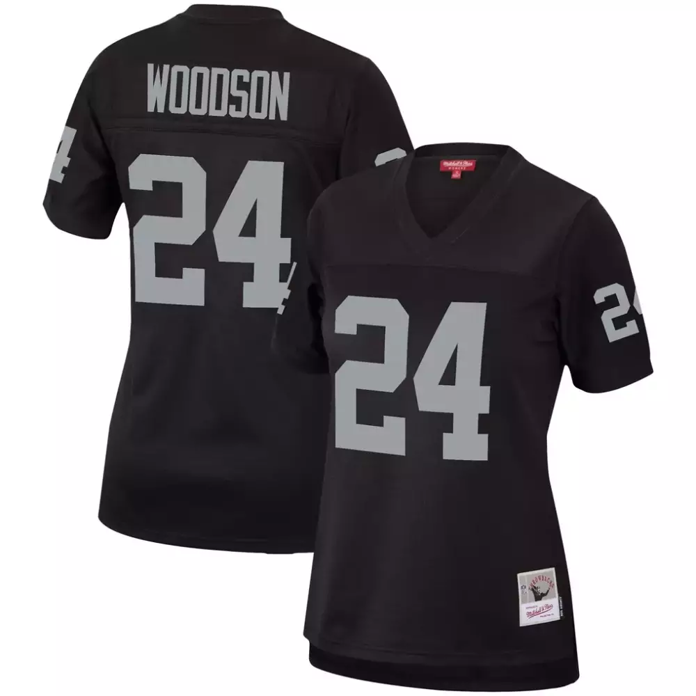 Charles Woodson Las Vegas Raiders Mitchell & Ness Women's Legacy Replica Jersey | Black | Fan Gear | For Women