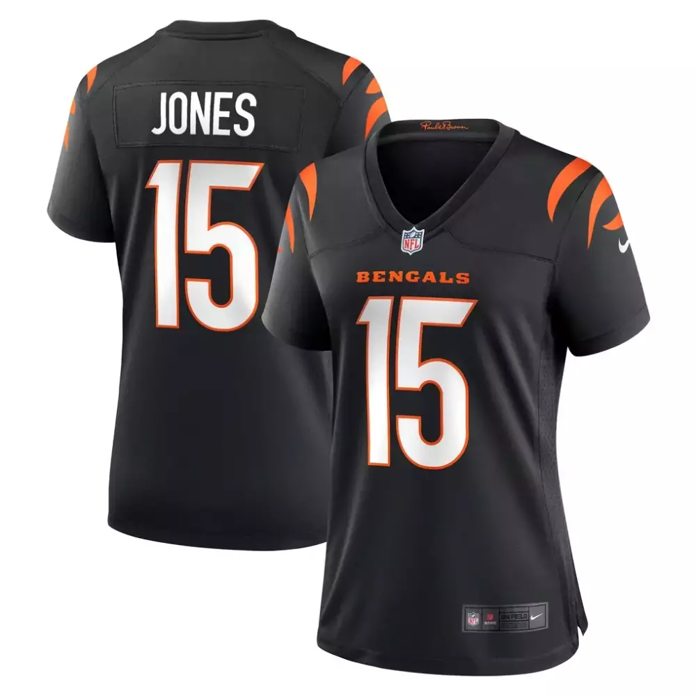 Charlie Jones Cincinnati Bengals Nike Women's Team Game Jersey | Black | Limited Edition Fan Gear | For Men, Women & Youth