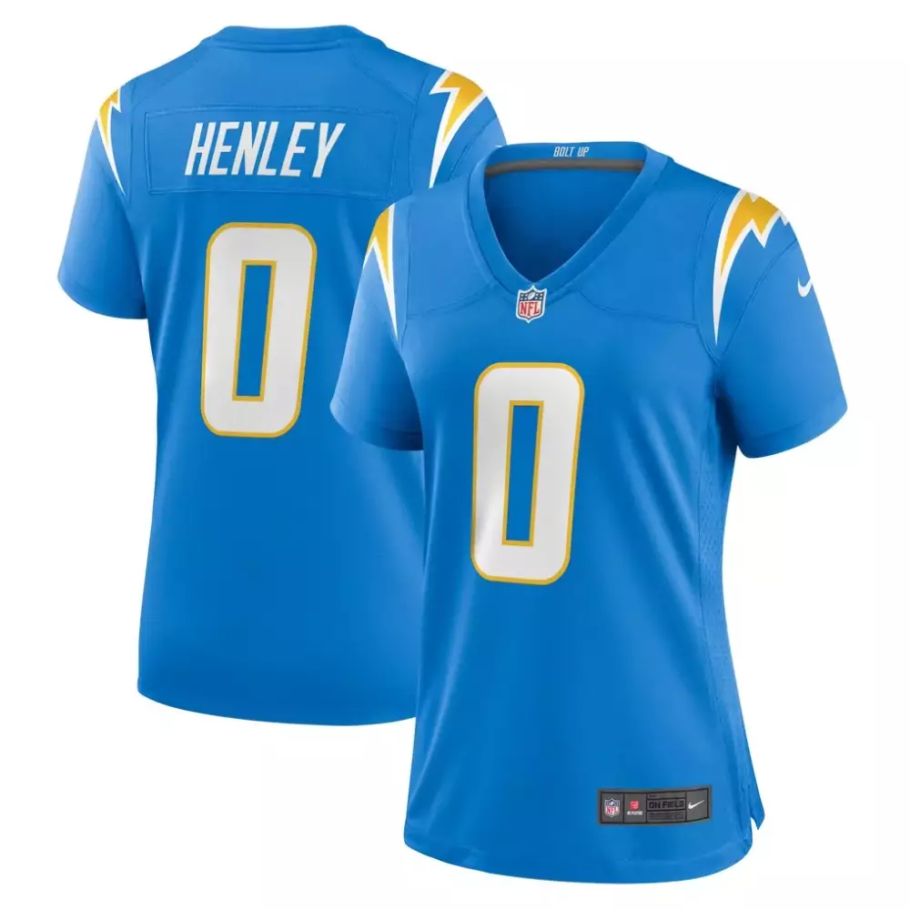 Daiyan Henley Los Angeles Chargers Nike Women's Team Game Jersey | Powder Blue | Fan Gear for Women | For Women, Men & Youth