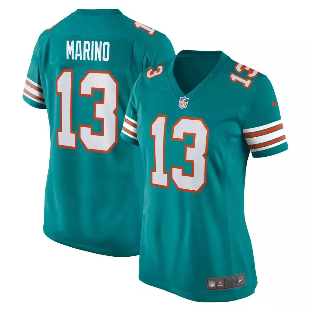 Dan Marino Miami Dolphins Women's Retired Player Jersey | Aqua Nike Style | Fan Gear for All | For Men, Women & Youth
