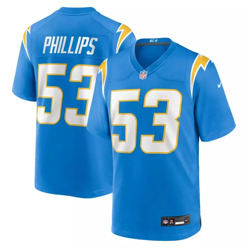 Del Shawn Phillips Los Angeles Chargers Nike Team Game Jersey | Powder Blue | Fan Gear for Game Day | For Men, Women & Youth
