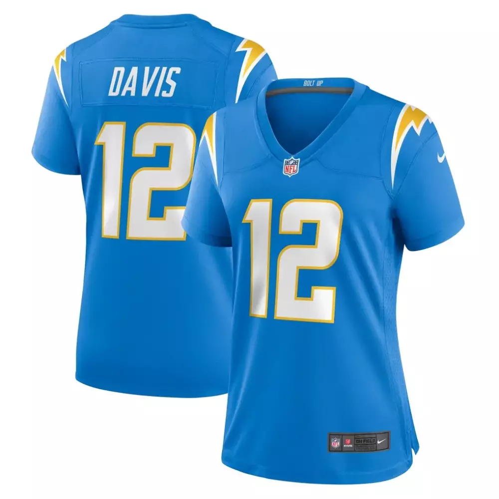 Derius Davis Los Angeles Chargers 2025 Nike Women's Game Jersey | Powder Blue | Fan Gear for Women & Youth