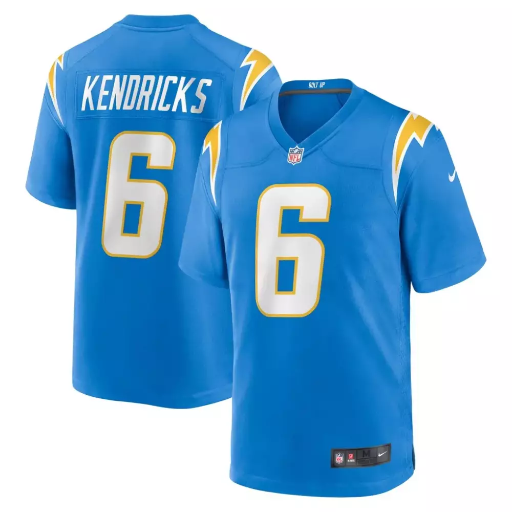 Eric Kendricks Los Angeles Chargers 2025 Nike Game Player Jersey | Powder Blue | Fan Gear for Men, Women & Youth