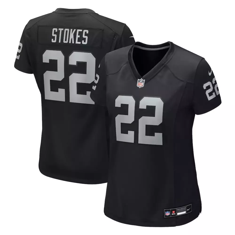 Eric Stokes Las Vegas Raiders Nike Women's Team Game Jersey | Black All Stitched Fan Gear | For Men, Women & Youth