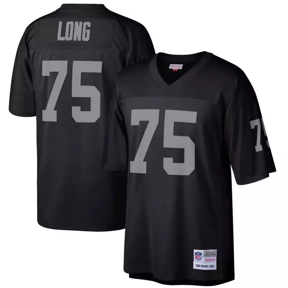 Howie Long Las Vegas Raiders Mitchell & Ness Retired Player Legacy Replica Jersey | Classic Black Design | Fan Gear for Men, Women & Youth