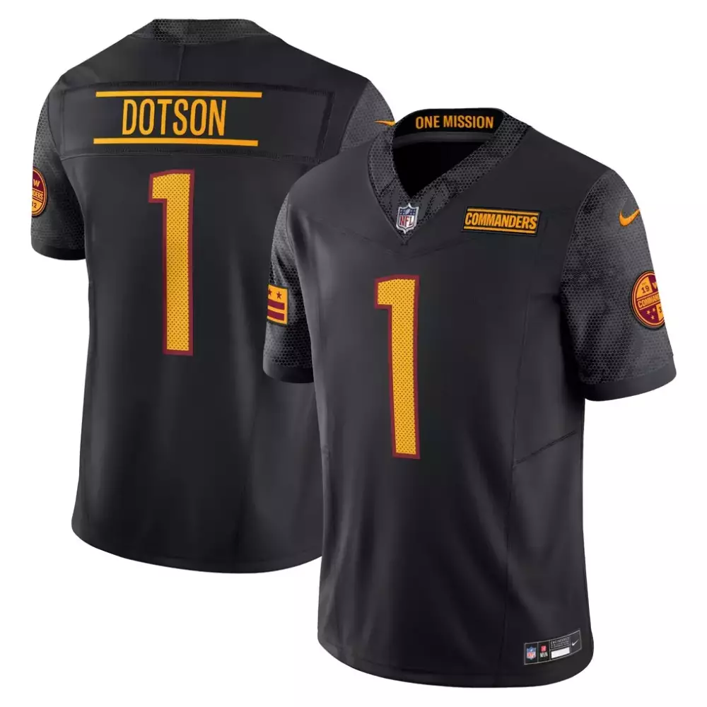 Jahan Dotson Washington Commanders Nike Alternate Vapor F U S E Limited Jersey | Black Stitched Edition | Fan Gear for Men, Women & Youth