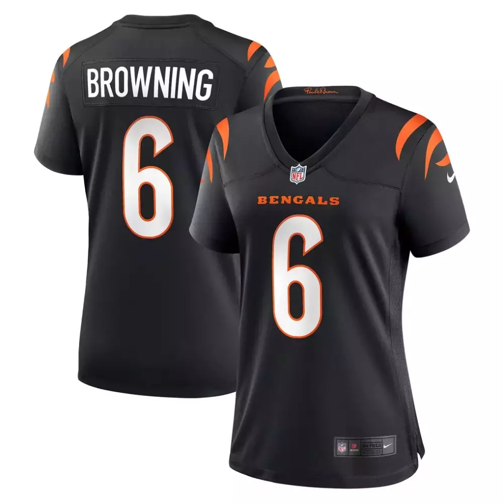 Jake Browning Cincinnati Bengals Nike Women's Game Jersey | Black Color | All Stitched Fan Gear | For Men, Women & Youth