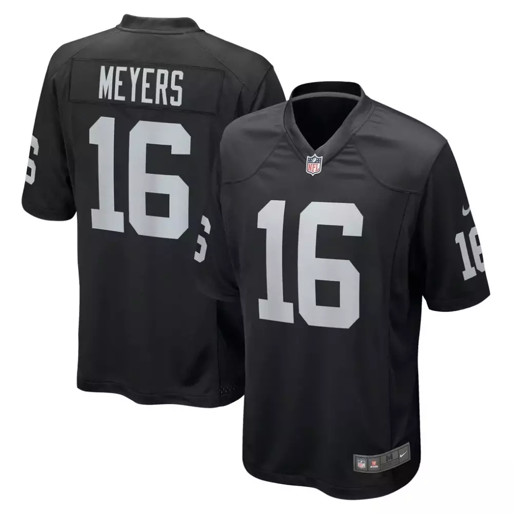 Jakobi Meyers Las Vegas Raiders Nike Game Player Jersey Black | Stitched Fan Gear | For Men, Women & Youth