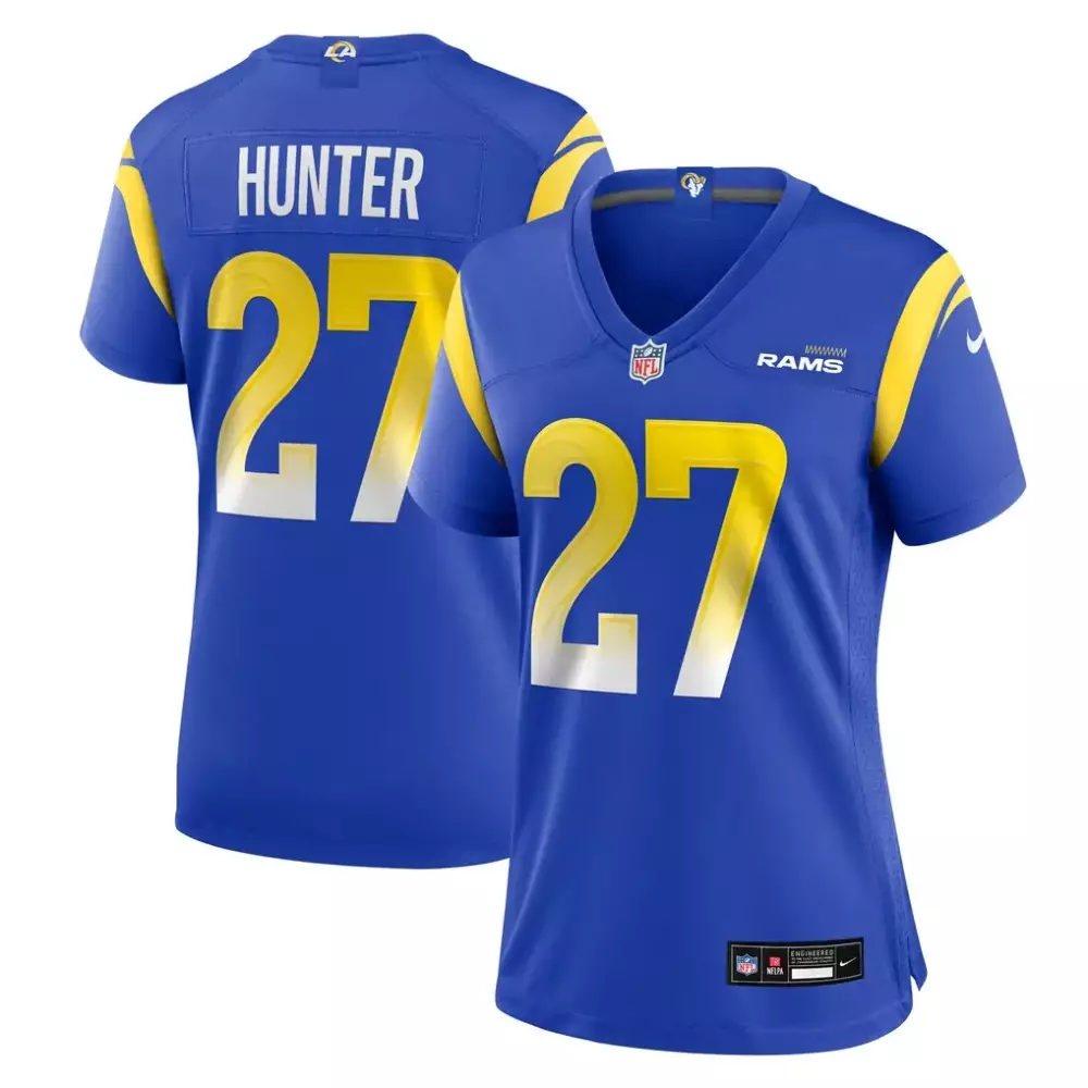 Jarquez Hunter Los Angeles Rams Women's Team Game Jersey | Royal | Stylish Fan Gear for Women & Youth