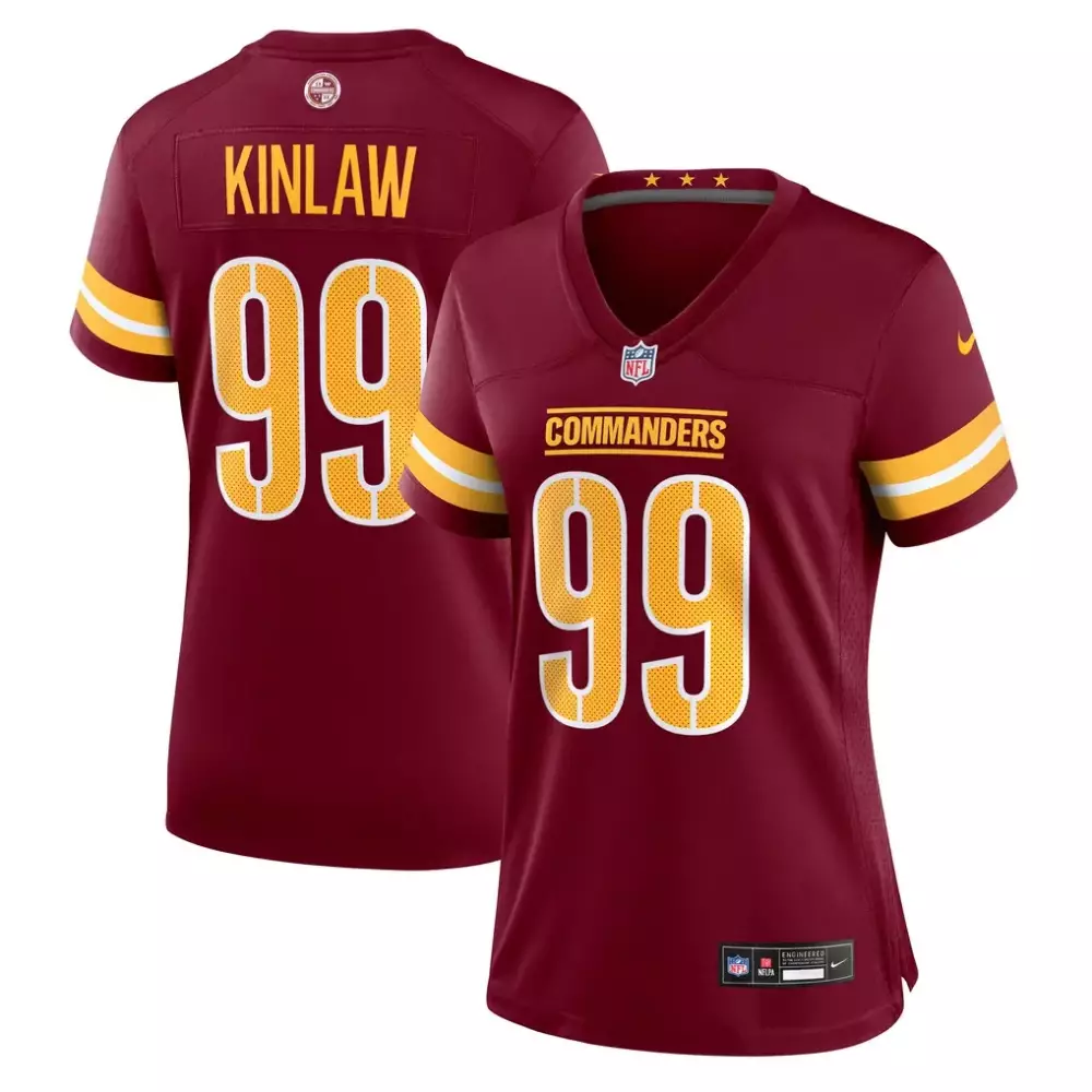 Javon Kinlaw Washington Commanders Nike Women's Team Game Jersey | Burgundy Stitched Fan Gear | For Women & Youth