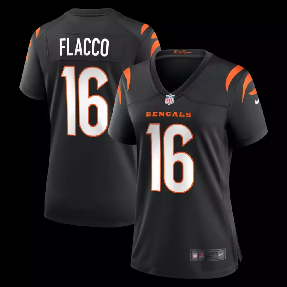 Joe Flacco Cincinnati Bengals Nike Women's Game Jersey | Black Stitched Fan Gear | Perfect for Game Day | For Men, Women & Youth