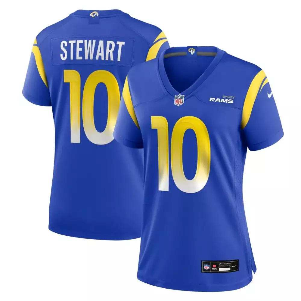 Josaiah Stewart Los Angeles Rams Women's Team Game Jersey | Royal | Stylish Fan Gear for Women & Youth