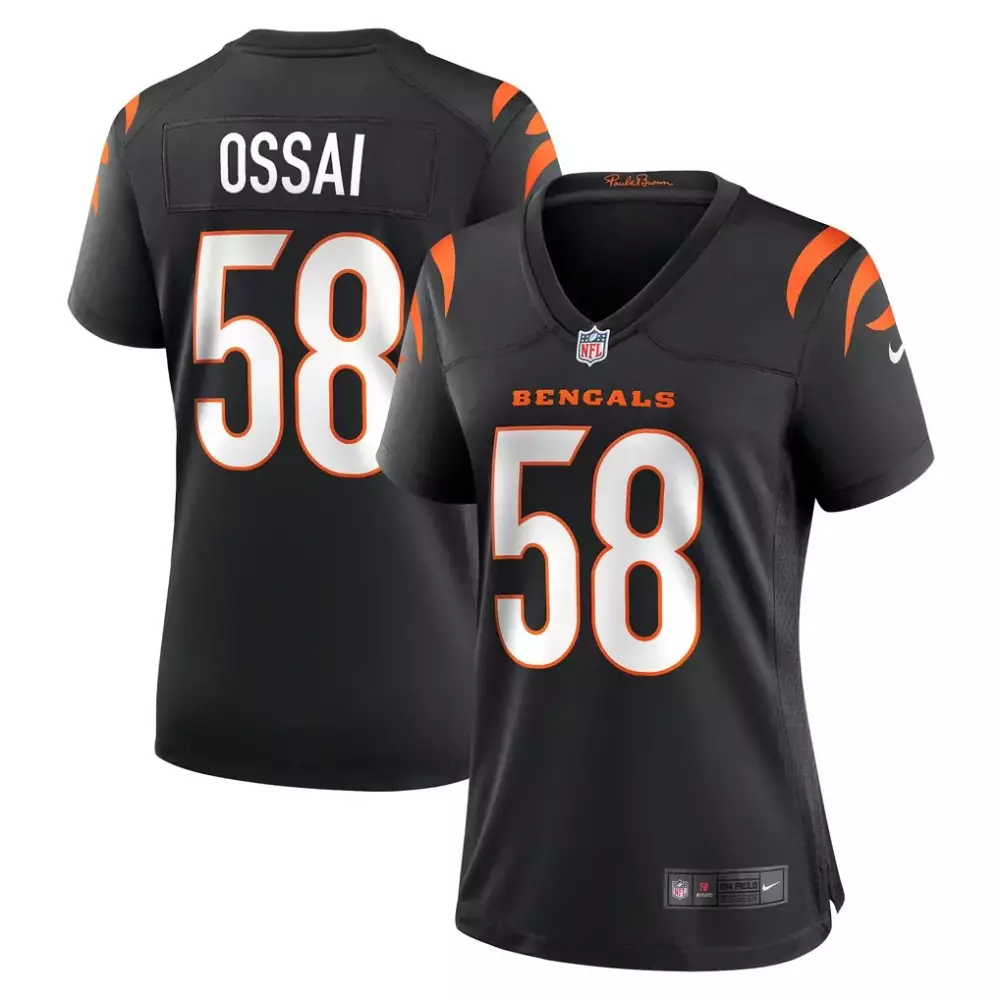 Joseph Ossai Cincinnati Bengals Black Nike Women's Game Jersey | Stitched Fan Gear for Women