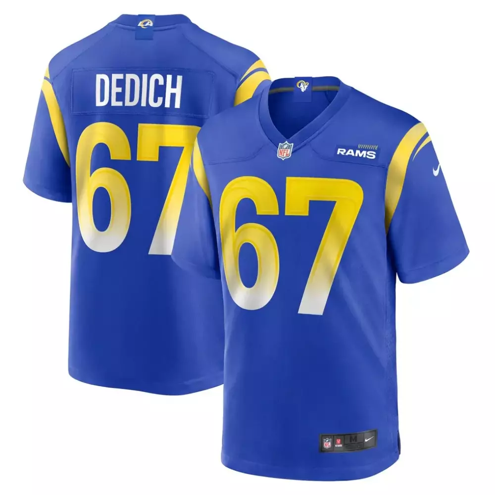 Justin Dedich Los Angeles Rams Nike Game Jersey | Royal | Perfect Fan Gear for Men, Women & Youth