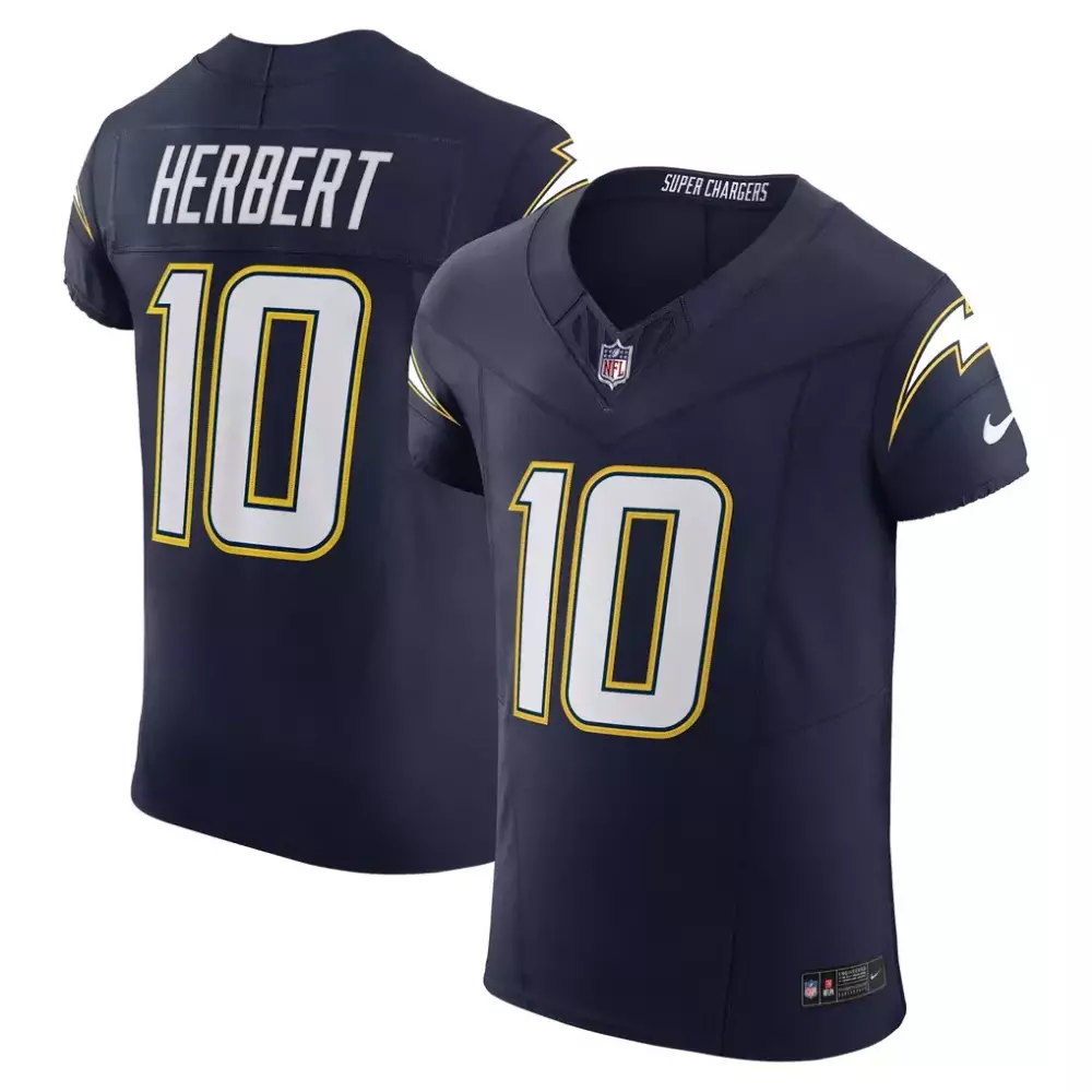 Justin Herbert Los Angeles Chargers Nike Alternate Super Chargers Vapor FUSE Elite Jersey | Navy | Premium Fan Gear for Men, Women & Youth