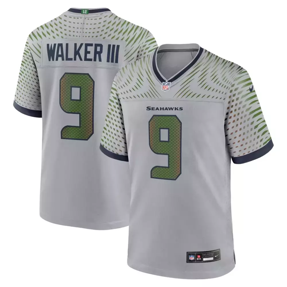 Kenneth Walker III Seattle Seahawks Nike 2025 Rivalries Collection Game Jersey | Wolf Gray | Fan Gear for Game Day | For Men, Women & Youth