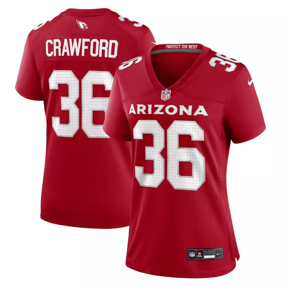 Kitan Crawford Arizona Cardinals Nike Women's Team Game Jersey | Cardinal Color | Stylish Fan Gear for Women & Youth
