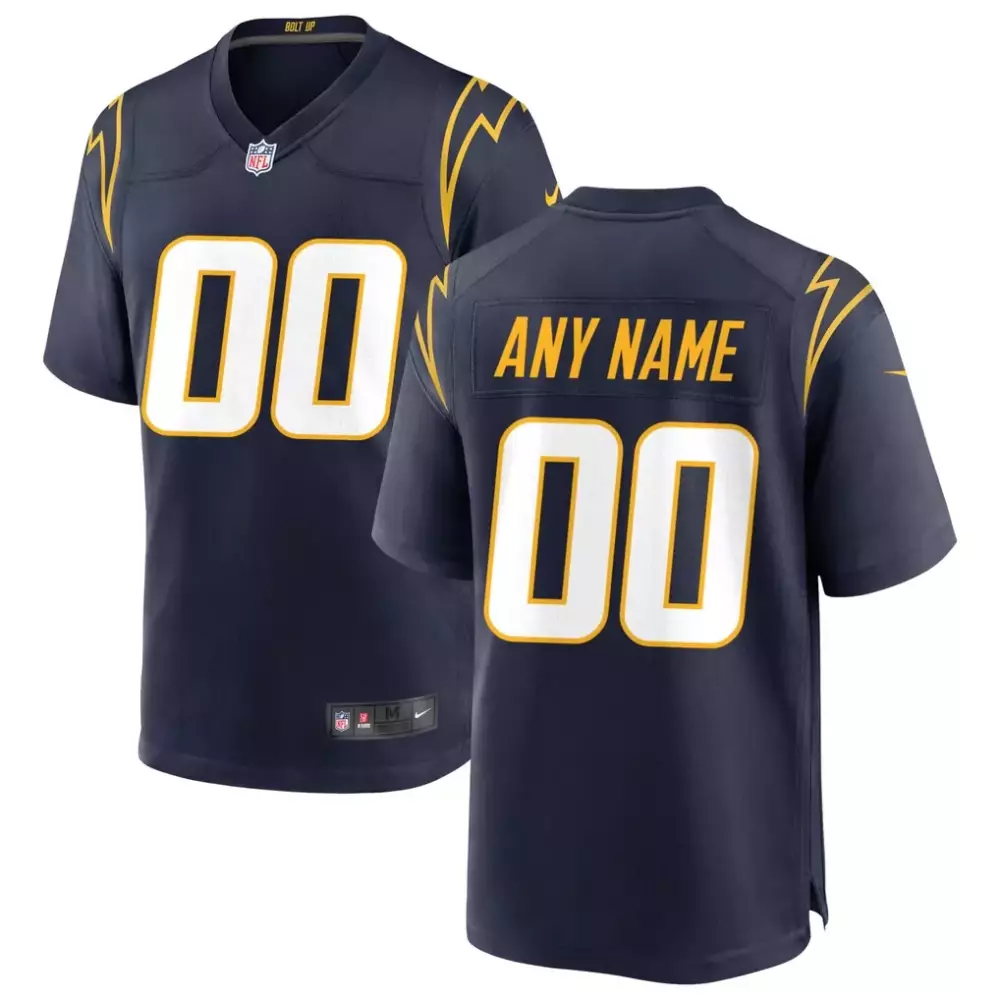 Nike Alternate Custom Game Jersey in Royal | Los Angeles Chargers Fan Gear for Men, Women & Youth | Great Gift Idea