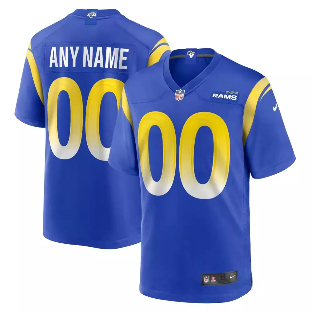Los Angeles Rams Nike Custom Game Jersey Royal | Stylish Fan Gear for Game Day | For Men, Women & Youth