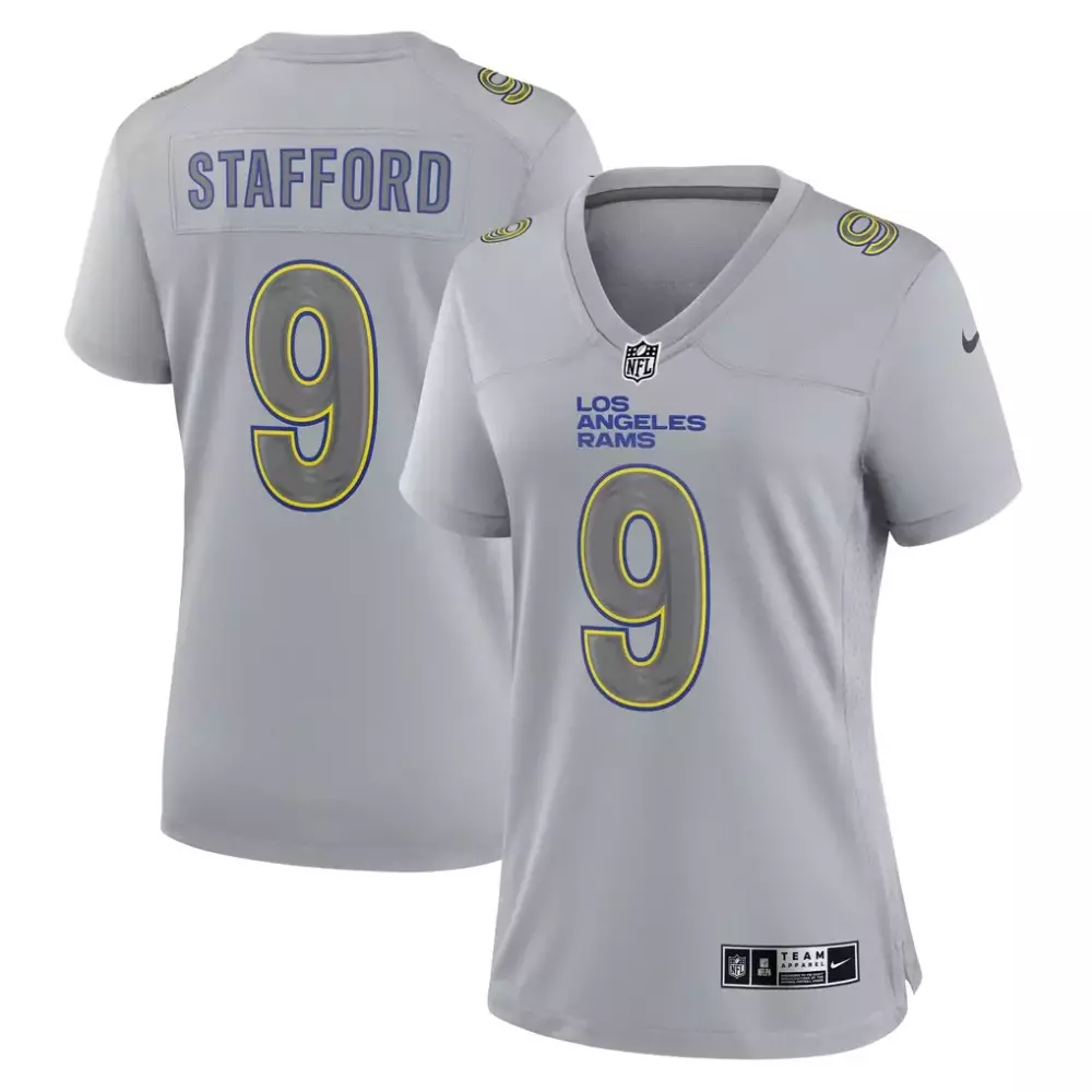 Matthew Stafford Los Angeles Rams Nike Women's Atmosphere Fashion Game Jersey | Gray Color | Fan Gear for Women