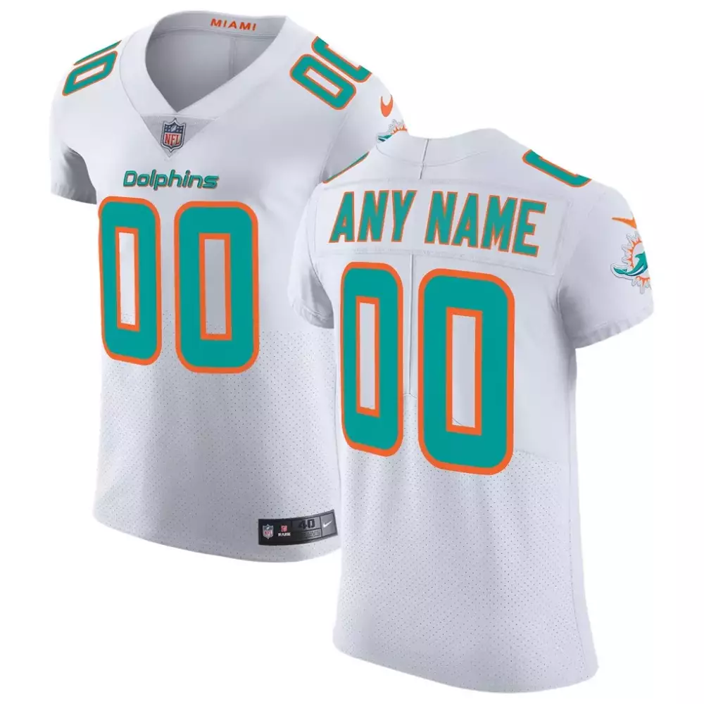 Miami Dolphins Nike Vapor Untouchable Elite Custom Jersey | White Style | For Men, Women & Youth