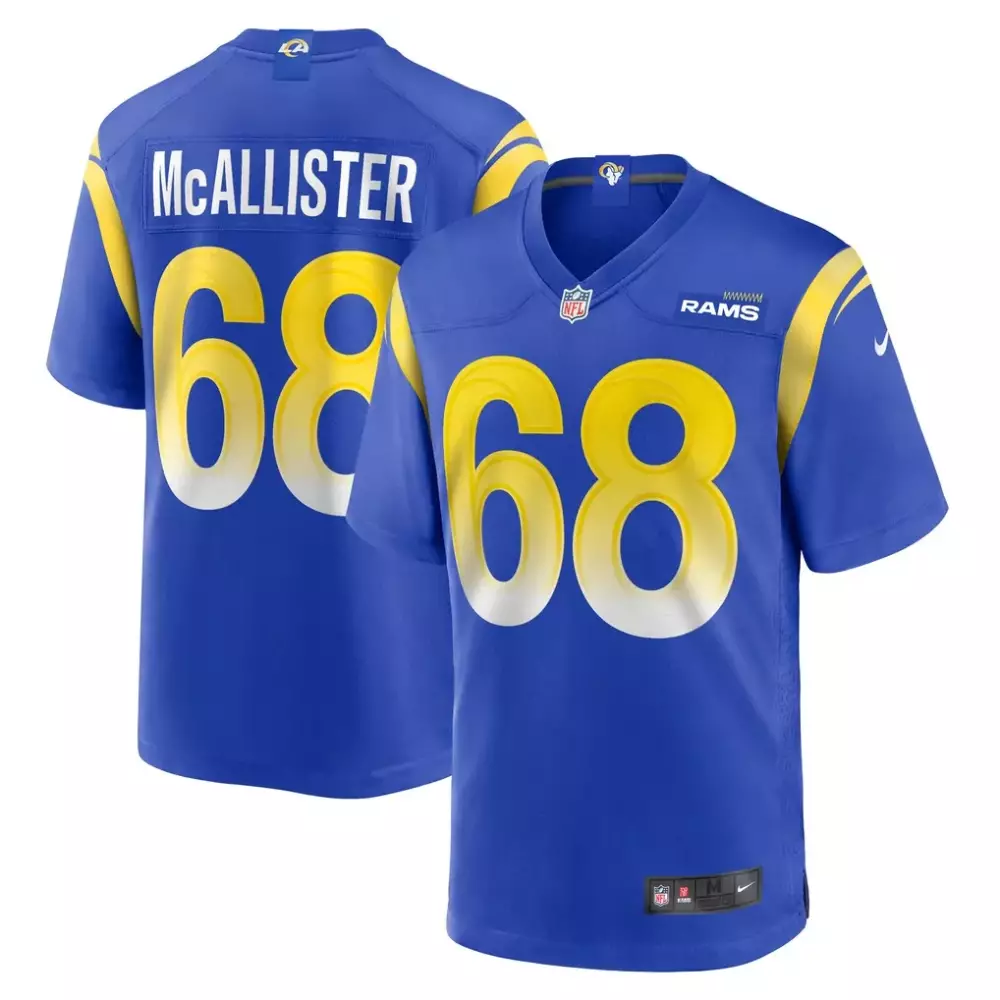 Mike McAllister Los Angeles Rams Nike Home Game Jersey | Royal | For Men, Women & Youth