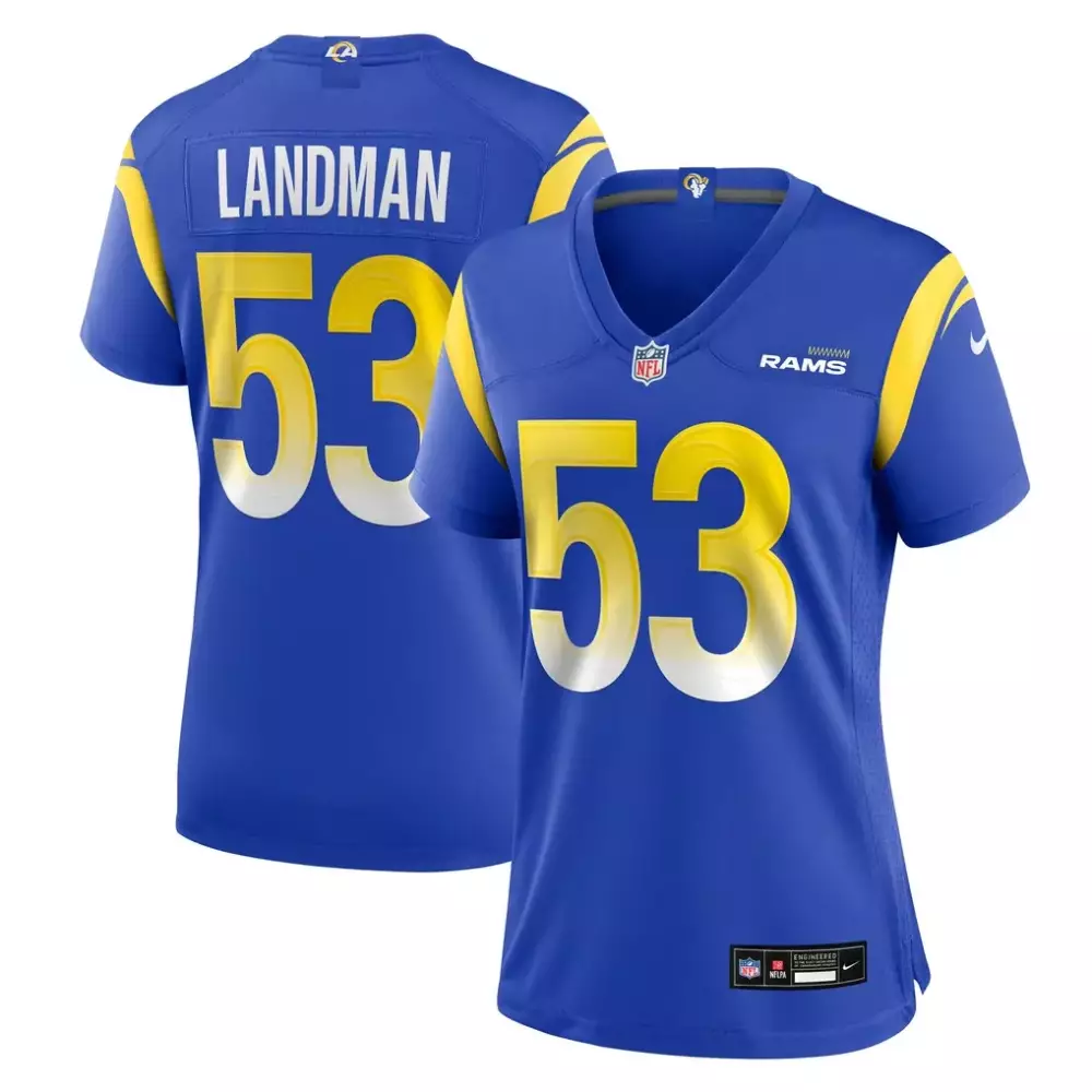 Nate Landman Los Angeles Rams Nike Women's Team Game Jersey | Royal | For Men, Women & Youth