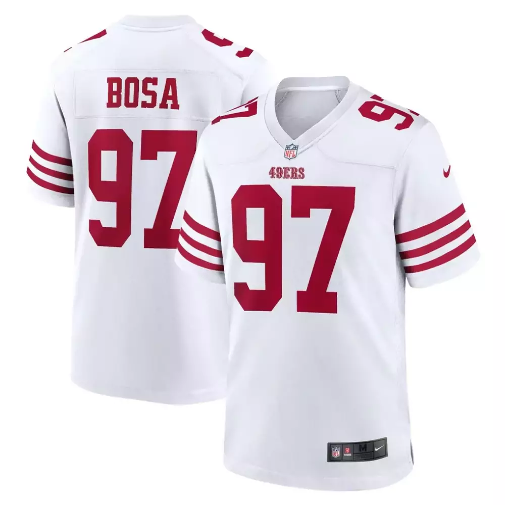 Nick Bosa San Francisco 49ers Nike Team Game Jersey | White Edition | Fan Gear for Men, Women & Youth