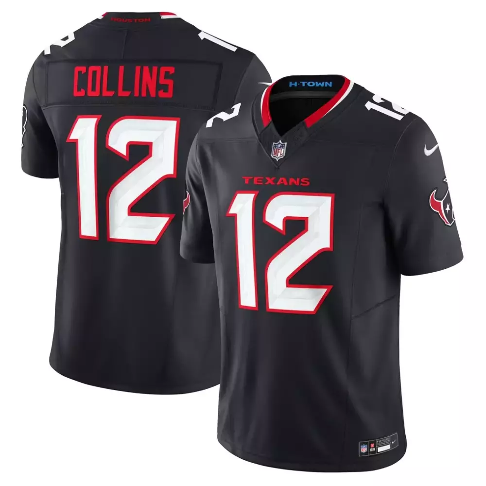 Nico Collins Houston Texans Nike Team Vapor Limited Jersey | Navy Stitched | For Men, Women & Youth