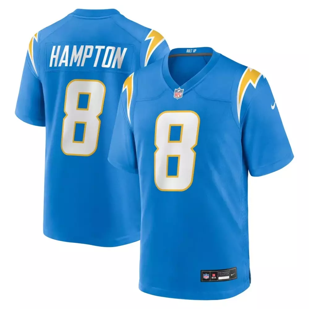 Omarion Hampton Los Angeles Chargers Nike 2025 NFL Draft Game Jersey | Powder Blue | Fan Gear for Men, Women & Youth
