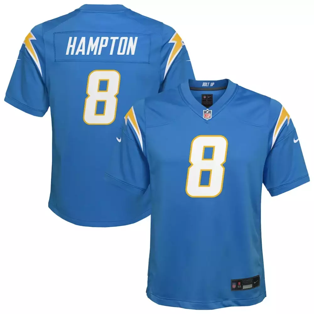 Omarion Hampton Los Angeles Chargers Nike Youth Team Game Jersey | Powder Blue | Fan Gear for Youth | For Men, Women & Youth